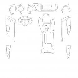Kia Proceed (2019) - Создание лекал для кузова и интерьера автомобиля. Продажа шаблонов в электронном виде для резки защитной пленки на плоттере.